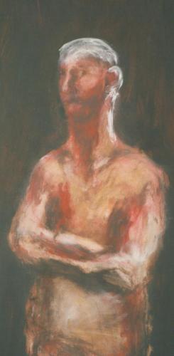 Latex 10 - acrylique sur papier tapisserie 53 X 110 cm 2001