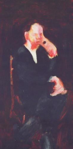 Latex 2 - acrylique sur papier tapisserie 53 X 110 cm 2001