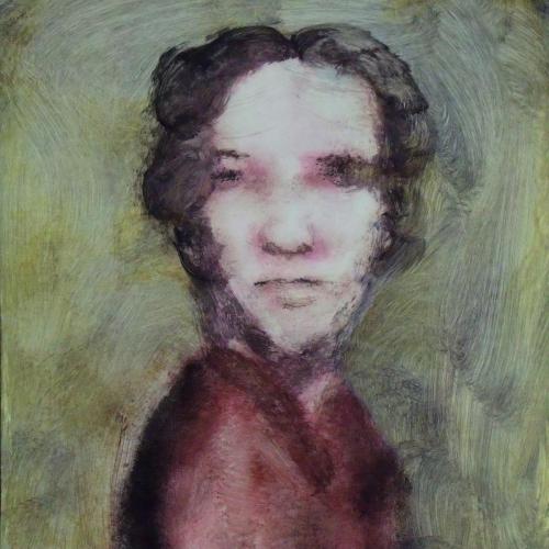 Visage 5 - acrylique sur papier 30 X 30 cm 2012