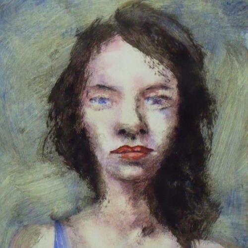 Visage 6 - acrylique sur papier 30 X 30 cm 2012