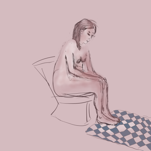 Figure assise - création numérique 2022