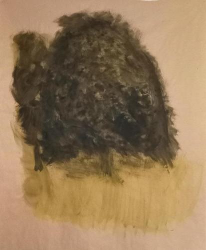 Arbre - acrylique sur papier kraft 100X 120 cm 2023