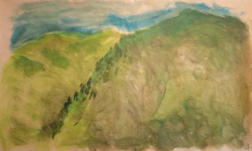 Chinaillon - acrylique sur papier kraft 160 X 100 cm 2023