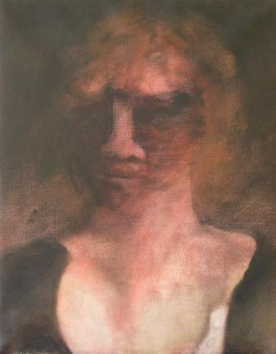 Figure avec chemise - acrylique sur toile 50 X 63 cm 2008