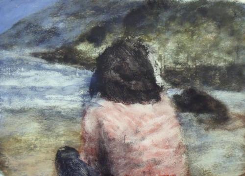 Figure devant la mer 50 X 70 2012