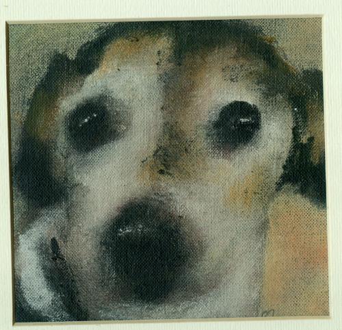 Petit Jack Russel - acrylique sur toile 12 X 12 cm 2012