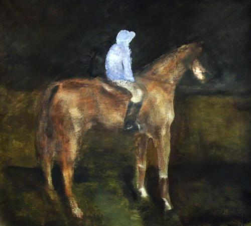 Jockey - acrylique sur toile 100 X 90 cm 2012