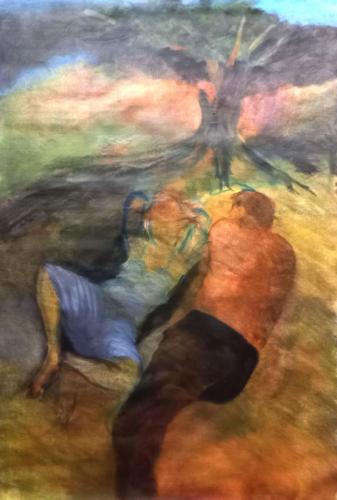 La pause - acrylique sur toile 125 X 170 cm  2020