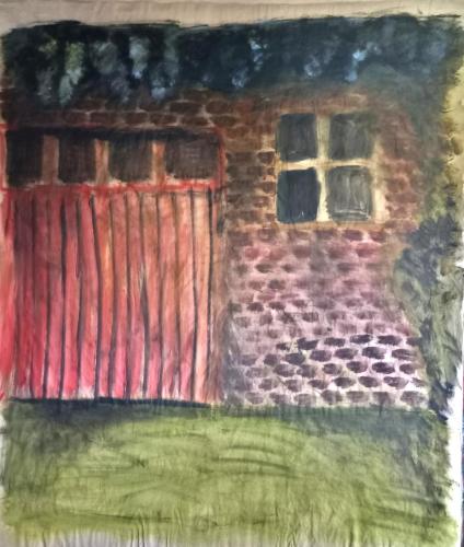 La remise - acrylique sur papier kraft 100X 120 cm 2023